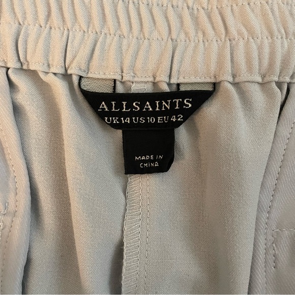 Allsaints Sz 10 Aleida Tri Shorts Light Blue Pull-On 2” Inseam - Picture 7 of 15